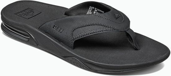 Ree, F. Slippers Heren FANNING - All Black met flesopener