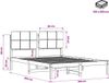 vidaXL Bedframe met gestoffeerd hoofdbord Naturel en lichtgrijs