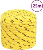 vidaXL Boottouw 16 mm 25 m polypropyleen geel