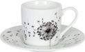 Könitz tasse à expresso avec soucoupe Music Dandelion, porcelaine, 85 ml, blanc