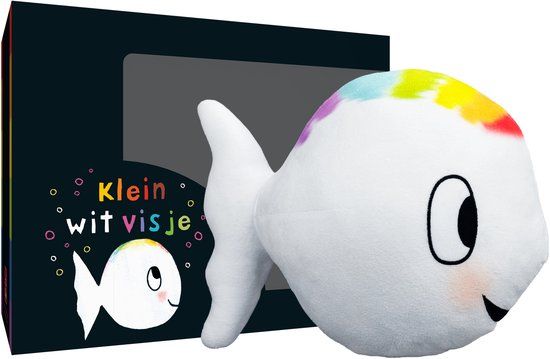 Klein wit visje knuffel ca. 32 cm - Pluche - Multicolor