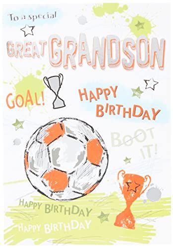 Traditionele verjaardagskaart Grote kleinzoon - 7 x 5 inch - Piccadilly Greetings