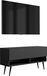 3xE living meuble TV 100 cm noir mat