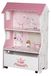 Maison de poupée en bois et portique, 102 cm, rose, avec boîte de rangement