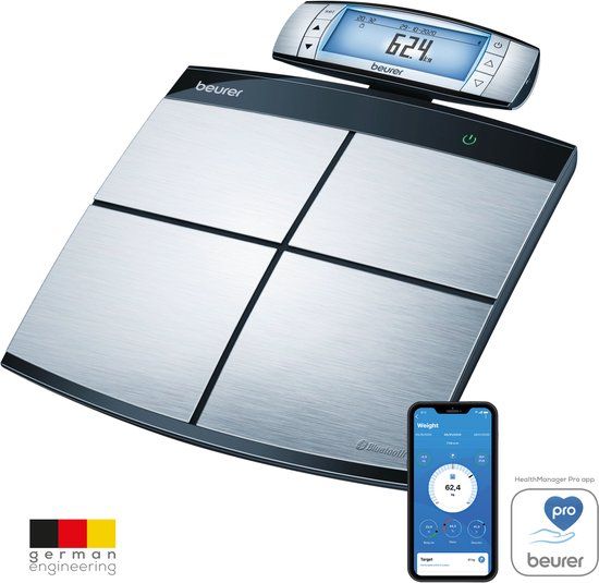 Beurer BF 105 Personenweegschaal - Lichaamsanalyse - Digitaal - Bluetooth® - Tot 180 kg - Afneembaar display - 5 Jaar garantie