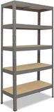 Shelfplaza PRO metalen stellingkast - 200x110x30 cm - grijs - 5 planken