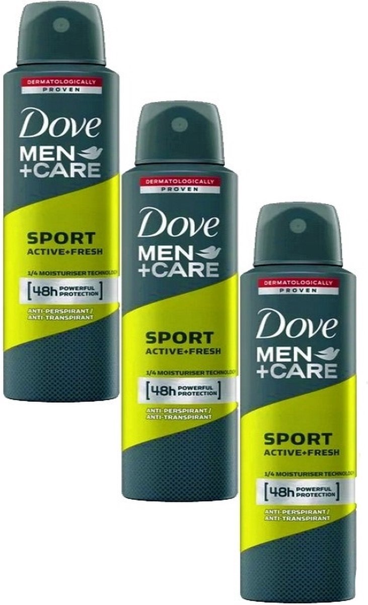 Dove Men Dove Deo Spray - Sport Active+Fresh - 3 x 150 ml