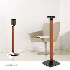 Nedis Speaker Stand for Sonos PLAY:1, One, One SL - Floor - Metal/Wood - Black