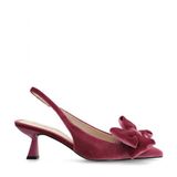 Sacha fluwelen slingback pumps met strik roze
