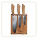 Little Balance 8424 – 3 Santoku messen – gemaakt voor 100% in Frankrijk – set met 3 Santoku messen, lemmet van roestvrij staal – handvat van olijfhout – snijplank