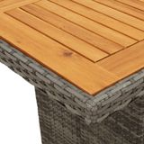 VidaXL 7-delige tuinset met kussens, grijs, polyrotan