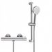Auralum Max Thermostatische Douchekraan - Doucheset met Glijstang - Wit / Chroom
