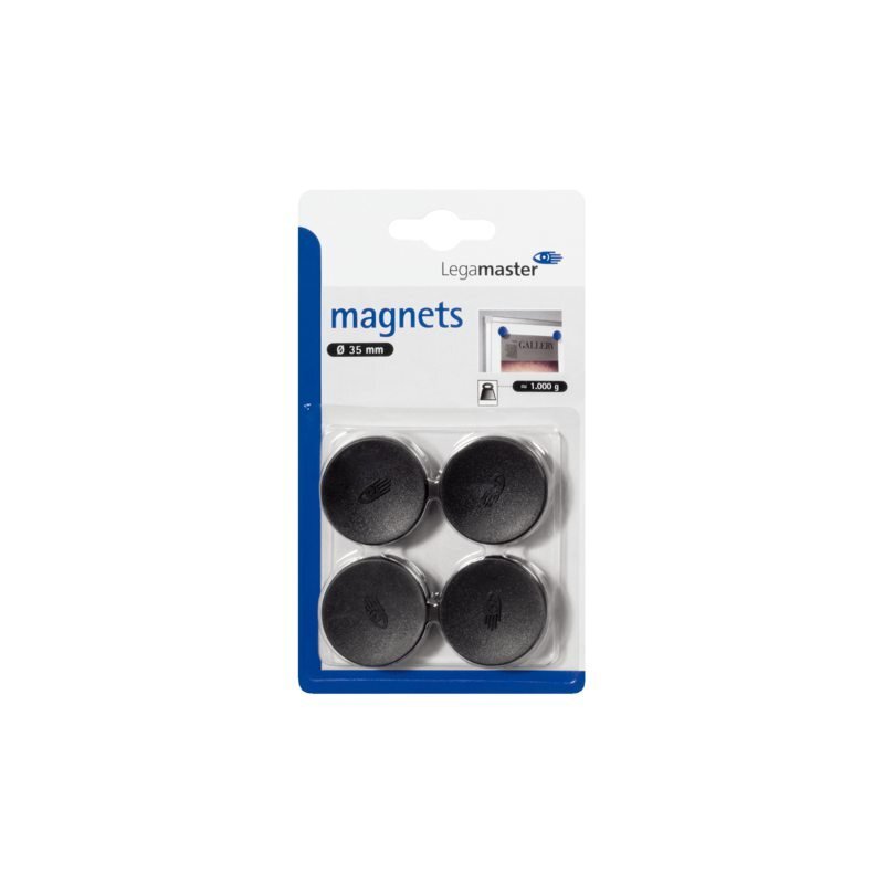 legamaster Magneet 35mm 1000gr zwart 4stuks