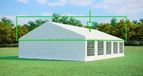 Tente de réception toit 8x10 m – PVC 500 g/m², hauteur latérale 2 m, sans armature - Blanc