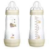 MAM Anti-koliek babyfles, vanaf 4 maanden, 320 ml, met zuignap met 3 snelle doorstroming van siliconen, gemakkelijk aan te nemen, zelfsteriliserend en gemakkelijk te reinigen, Easy Start Anti-Colic