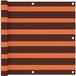 OEM Balkonrolgordijn 90x300 cm - Oxford-stof - Oranje en bruine strepen - Weerbestendig - Hoge privacy, voorzien van aluminium oogjes - Inclusief 12 meter touw
