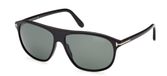 Tom Ford Prescott FT 1027 Lunettes de Soleil Homme Noir Géométrique Vert 60mm Polarisé