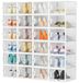 Boîte à chaussures - Empilable - Transparent - avec couvercle - 33,2 x 25 x 18,7 cm - Set de 24