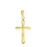 Lucardi Unisex 14 Karaat geelgouden hanger kruis