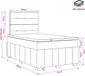 vidaXL Boxspringbed met matras met hoofdeinde Blauw 120 x 200 cm Stof
