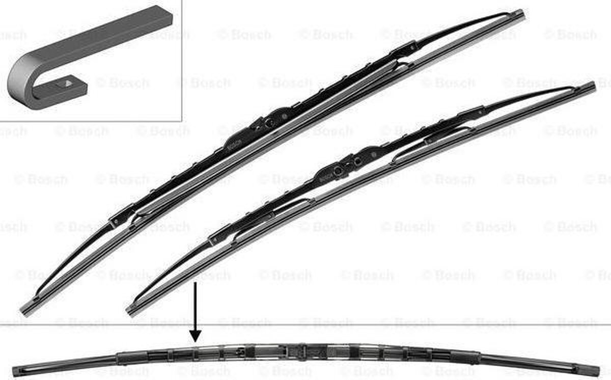 Bosch 584S Ruitenwissers - Geschikt voor o.a. Volkswagen Lupo en Audi A3 - 2 stuk(s)