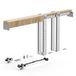 VEVOR Kit Contre-châssis Porte Coulissante 914,4mm Montants en Acier, Système à Galandage pour Intérieur, Fermeture Amortie Deux Sens, Coulissement Silencieux, Largeur Réglable, Installation Encastrée