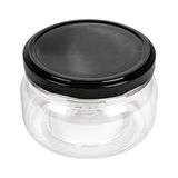 154 stuks – voorraaddoos met deksel, 250 ml, Ø 10 x 6,5 cm, transparant