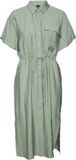 VERO MODA VMIRIS S/S SHIRT CALF DRESS WVN GA Robe Femme L Vert('.')