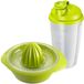 Westmark 2-delige fitnessset, citrus- en sinaasappelpers en dressingshaker, inhoud: 350 + 500 ml, kunststof, Mixery, Limetta, appelgroen/transparant, 309122E7