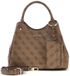 GUESS Lorella Logo Girlfriend Tote Latte Logo Lichtbruin Handtas Schoudertas