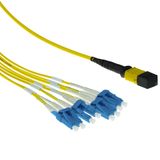 ACT RL7861 1 meter Singlemode 9/125 OS2 fanout patchkabel 1 X MTP female - 4 X LC duplex 8 vezels