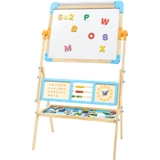 LUPILU Tableau noir en bois double face, avec accessoires
