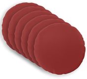 vidaXL - Kussensloop - 6 stuks - HEERLEN - Wijnrood - Ø 60 cm - Polyester