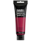 Liquitex Basics 8870010 Monopigmenteerde acrylverf, kunstenaarspigmenten, lichtecht, gemiddelde viscositeit, achivkwaliteit, zijdeglanzende afwerking, 118ml - Quinacridone Magenta