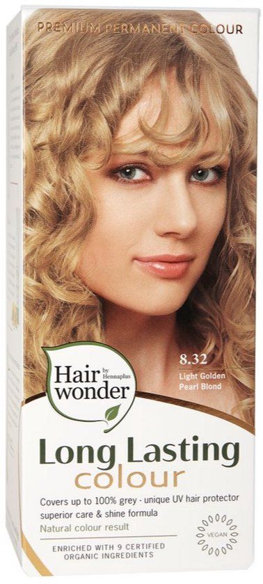 Hairwonder Long lasting colour licht golden peach blond 8.32 100 Milliliter