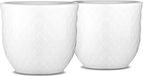 Lyngby Porcelæn Rhombe Coquetier D5cm Blanc set van 2