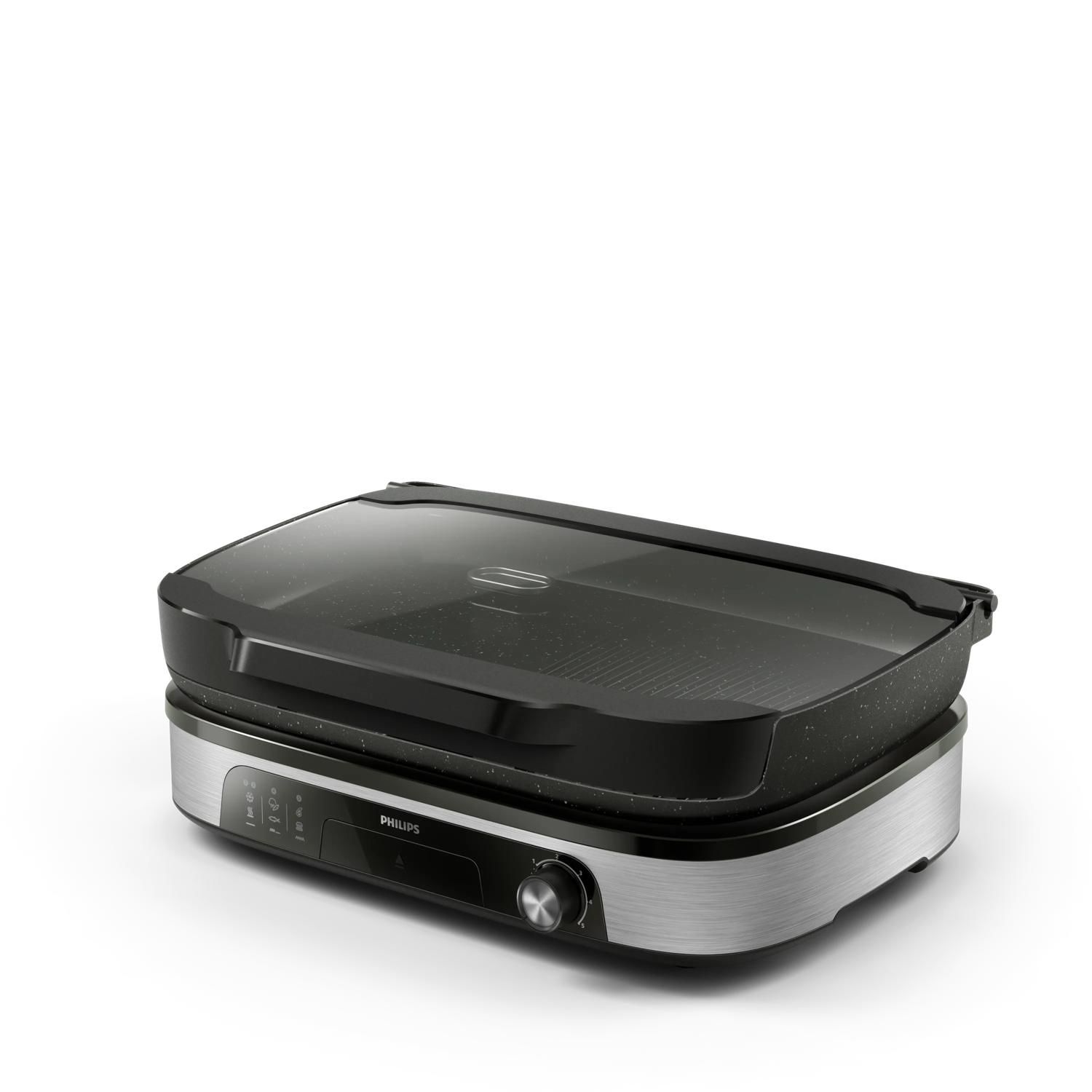 Philips HD6212/90 Tafelgrill - 2400W - Zwart/Zilver