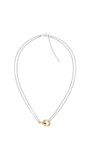 Tommy Hilfiger Sieraden Dames Doble Chain Ketting in Tweekleurig Roestvrij Staal met een Nautische Knoop - 2780989