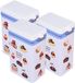 Excellent Houseware Keuken voorraadblik - 3x - snoep / koekjes / koffie - met beugelsluiting - 12 x 8 x 20 cm
