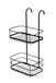 Croydex Zwarte douche-organizer met 2 planken, haak over douche Caddy badkamer opberghouder