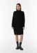 Comma Jurk met kabelgebreid patroon Zwart Coton Manche Longue XL