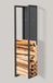 DanDiBo Étagère à bois de cheminée Intérieur Métal Noir Support de bois de cheminée 100 cm avec paroi arrière Suspendu au mur 96357