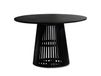Table à manger 120 cm en bois de manguier massif, noir