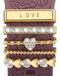 Wigento Deko-Ring LOVE, goudkleurig, metalen ring van 21 mm, accessoire voor horlogebanden