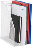 Merkloos / Sans marque Tijdschriftenhouder - set van 3 - wit - 16x32x24,5 cm - voor A4