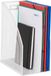 Merkloos / Sans marque Tijdschriftenhouder - set van 3 - wit - 16x32x24,5 cm - voor A4