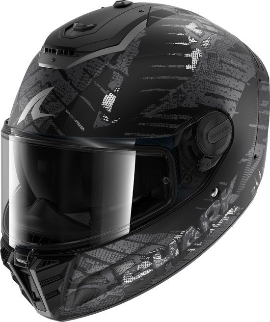 Shark Spartan RS Reptaia Helm - Integraalhelm - Zwart Mat/antraciet - XS