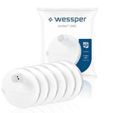 Wessper Waterfilter voor waterfles, disc voor drinkfles van Tritan gemaakt van een gepatenteerde microporeuze actieve koolvliesstof, BPA VRIJ – 6 stuks