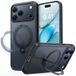 TORRAS Ostand Série Spin pour iPhone 17 Pro Max / iPhone 18 Pro Max Coque Support Magnétique Rotatif à 360° Protection Militaire, Finition Mate Antidérapante et Anti-traces de Doigts - Noir