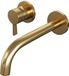 Brauer Gold Edition Robinet de lavabo encastrable avec bec incurvé et rosaces Modèle E2 Or brossé PVD